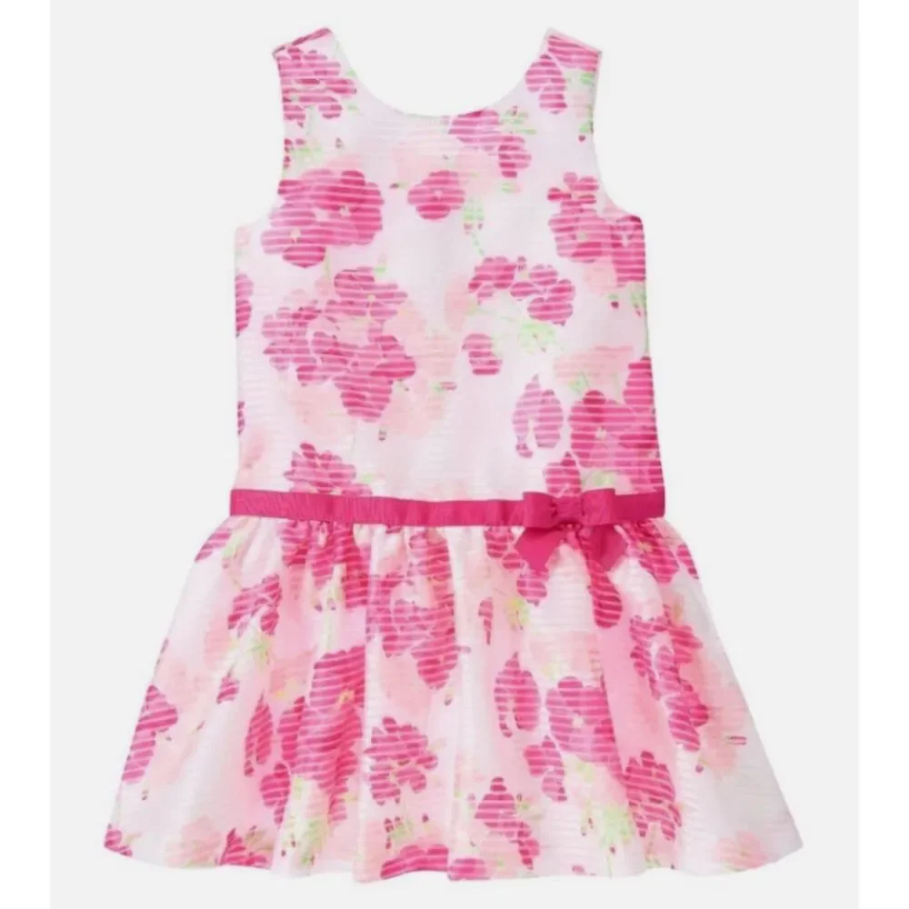 Gymboree Egg Hunt spring floral dress girls 10 Easter pink sleeveless